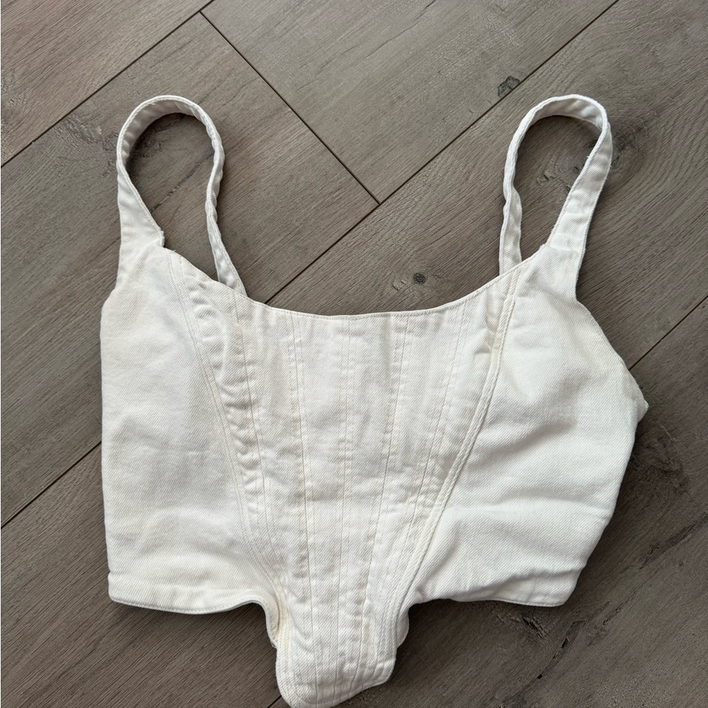 Denim Corset Top Zara